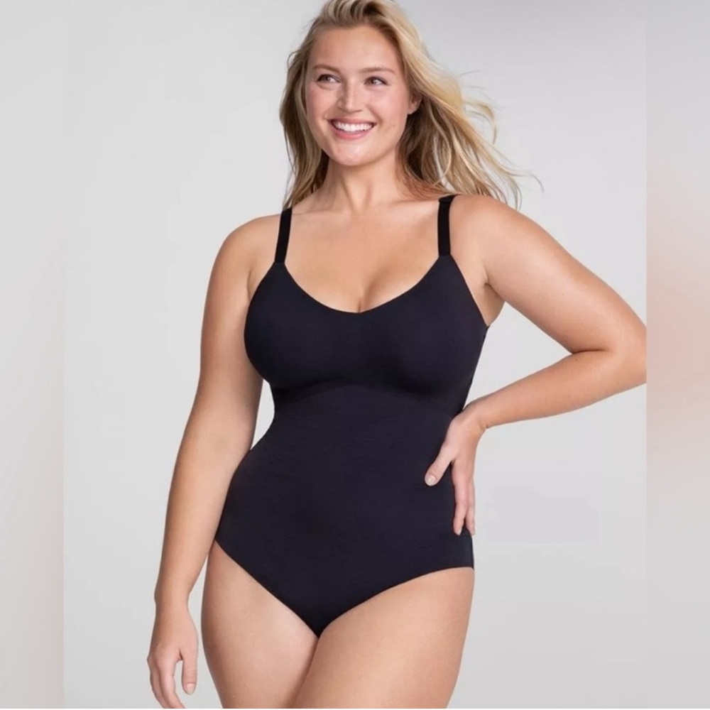 Honeylove cami bodysuit vamp black size Large